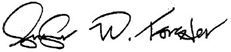 Signature reads Jennifer W. Forster